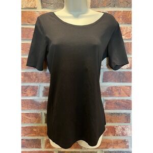 Eileen Fisher Organic Cotton T Shirt Black Size M